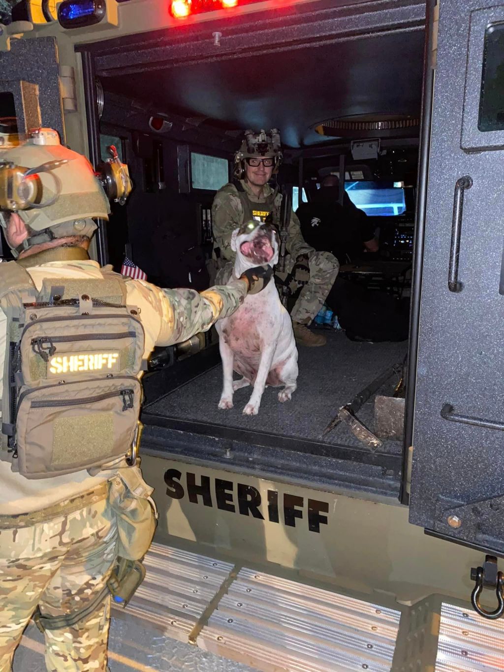 Dog named Bear abandons owners for armored BearCat and MCSO Swat